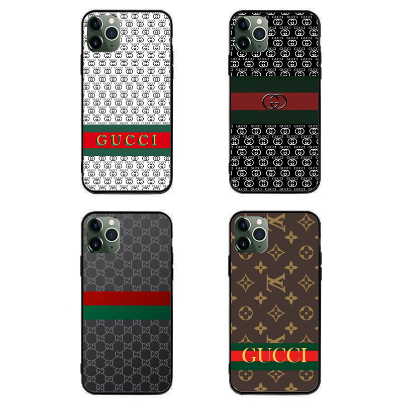 LV GUCCI コンボ ブランド オーダーメイド風 iphone 12mini/12pro max/11 pro maxケース ルイヴィトン モノグラム 背面ガラス ロゴ シュプリーム シンプル ジャケット型 手作りきらきらグッチ Galaxy S20/a51/a30/note20/note20 ultraケース 全機種対応